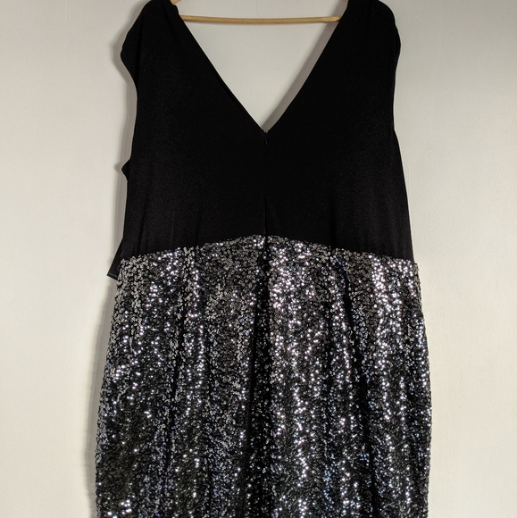 NWT LANE BRYANT Silver Sequin Tank Midi Dress - Picture 4 of 7